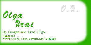 olga urai business card